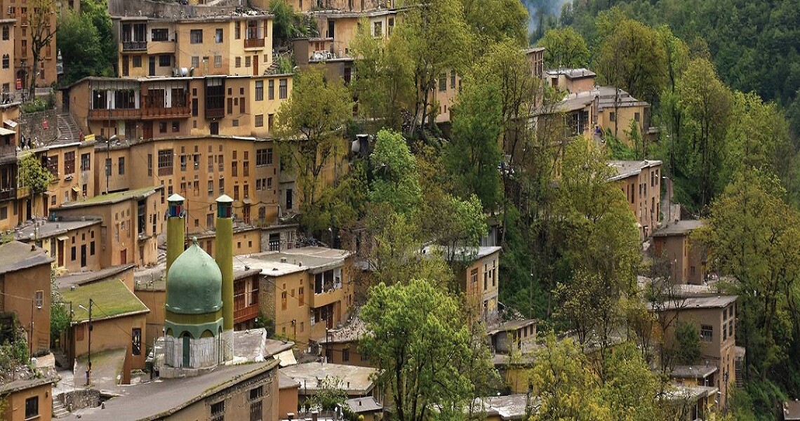 نمایی از روستای تاریخی و پلکانی ماسوله در استان گیلان