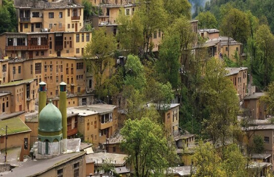 نمایی از روستای تاریخی و پلکانی ماسوله در استان گیلان